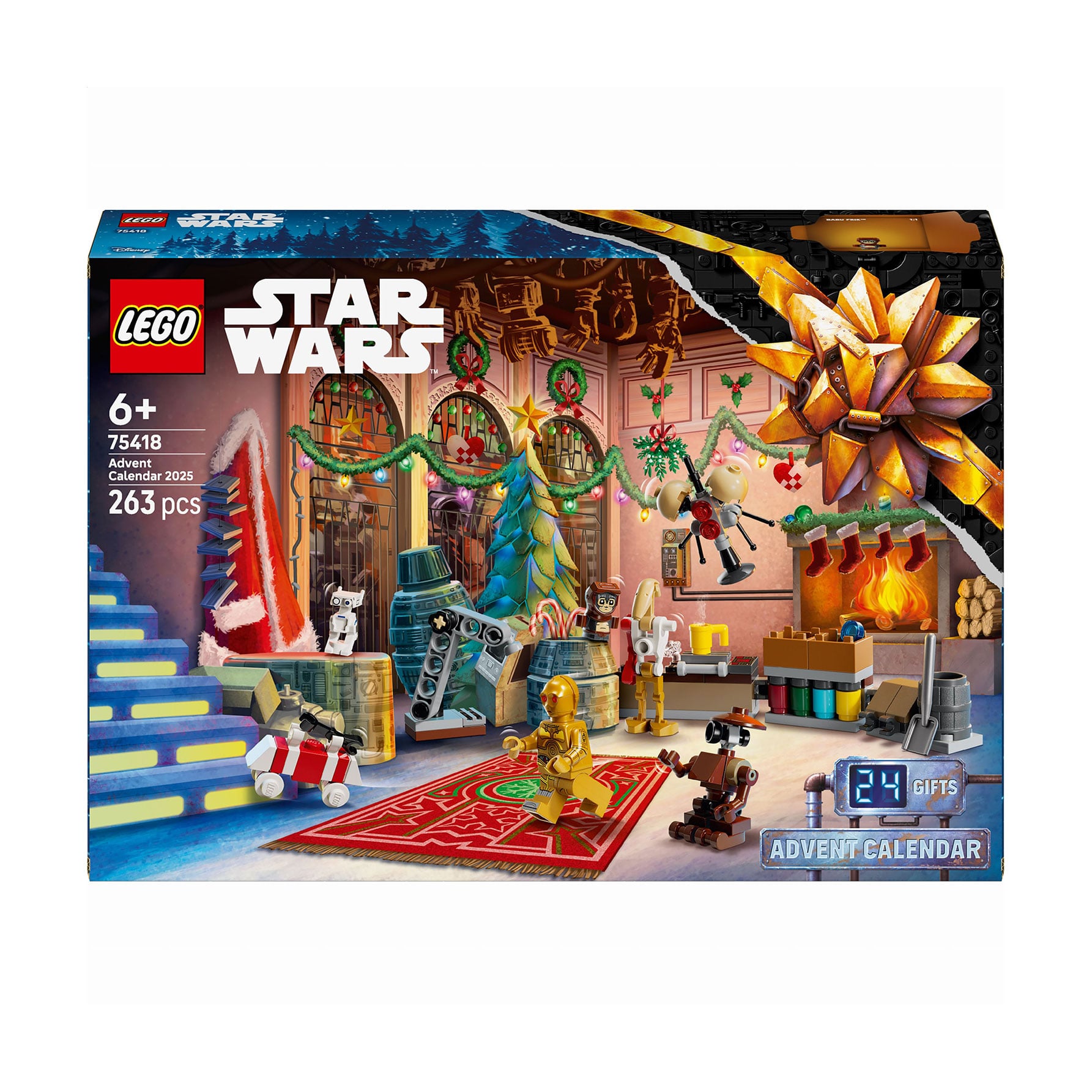 Конструктор LEGO Star Wars Адвент календар 2025, від 6 років, 263 деталі (75418)